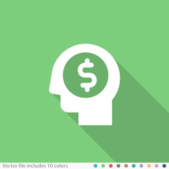 Flat Long Shadow Icon