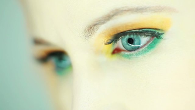 Beautiful woman eye close up