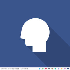 Flat Long Shadow Icon