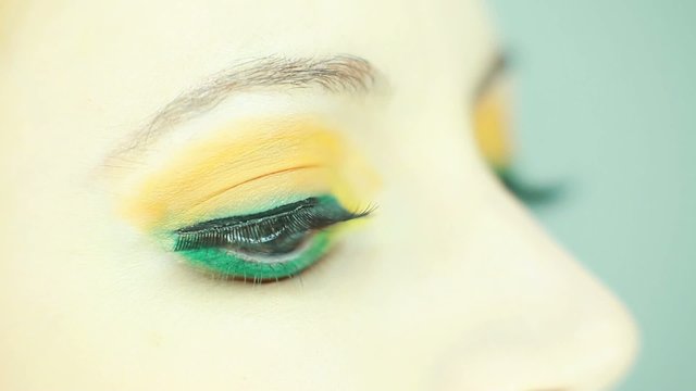 Beautiful woman eye close up