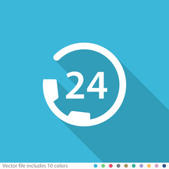 Flat Long Shadow Icon