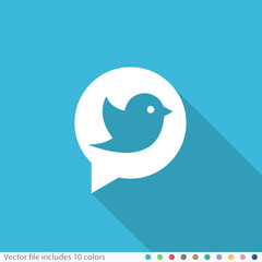 Obraz premium Flat Long Shadow Icon