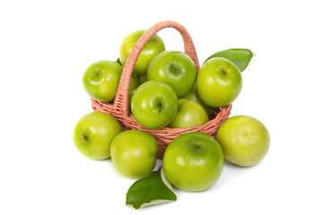 Green Monkey apple or jujubes in wooden crate