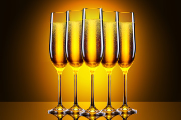 luxury glass of champagne