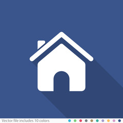 Flat Long Shadow Icon