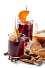 mulled wine with spices