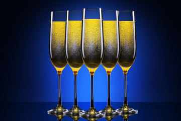 luxury glass of champagne