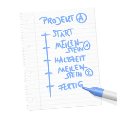 papierblatt filzstift projekt I