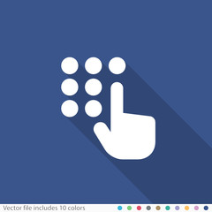 Flat Long Shadow Icon