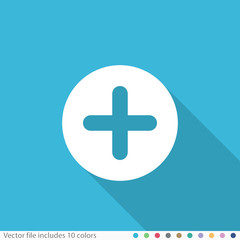 Fototapeta premium Flat Long Shadow Icon