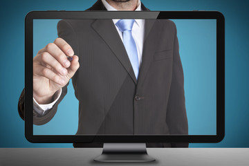 Businessman tablet concept