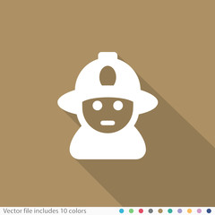 Flat Long Shadow Icon