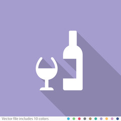 Flat Long Shadow Icon