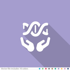 Fototapeta premium Flat Long Shadow Icon