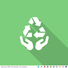 Flat Long Shadow Icon