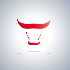 Vector logo Bull. Concept of strength and virility
