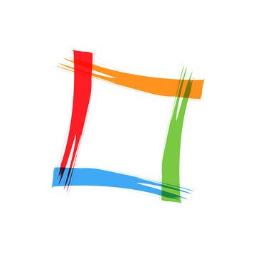 recommend clip art: Abstract logo square scrawled