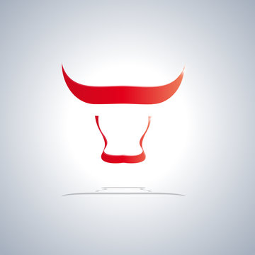 Vector logo Bull. Concept of strength and virility