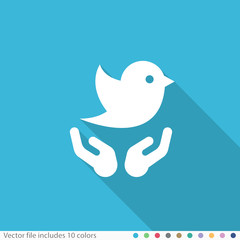 Obraz premium Flat Long Shadow Icon