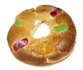 Epiphany Cake. Typical spanish seasonal pastry