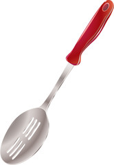 Kitchen Utensils – Slotted Spoon – Illustration