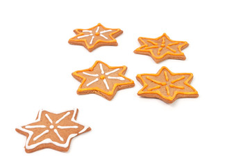 christmas cookies isolated on a white