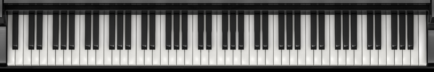 Naklejka premium Piano keys panorama