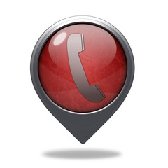 phone pointer icon on white background