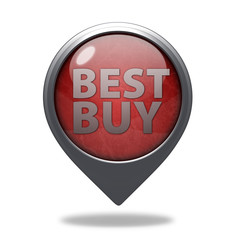 Best buy circular icon on white background
