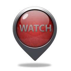 watch pointer icon on white background