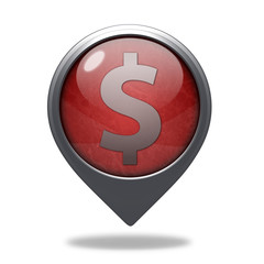 money pointer icon on white background