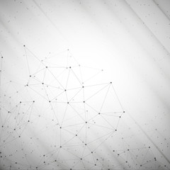 Molecule structure, gray background for communication, vector