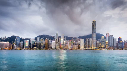Foto auf Acrylglas Antireflex Skyline von Hongkong, China © SeanPavonePhoto