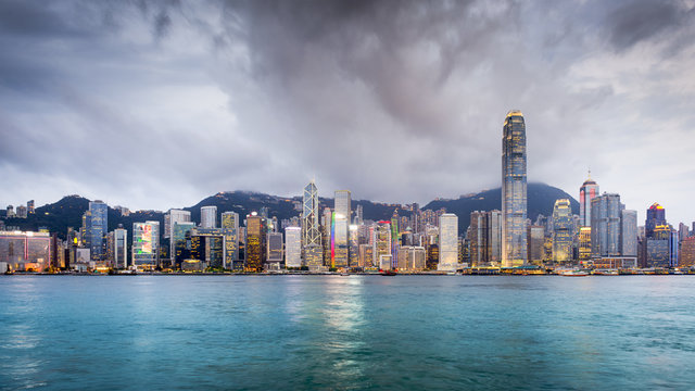 Hong Kong, China City Skyline