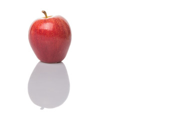 Royal gala apple on white background
