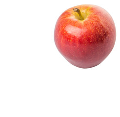 Royal gala apple on white background