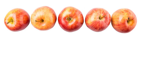 Royal gala apple on white background