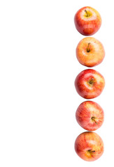 Royal gala apple on white background