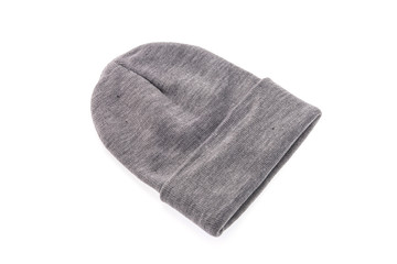 Knitted hat isolated on white
