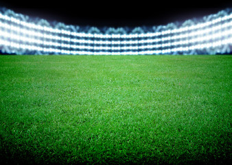Obraz premium soccer field and the bright lights