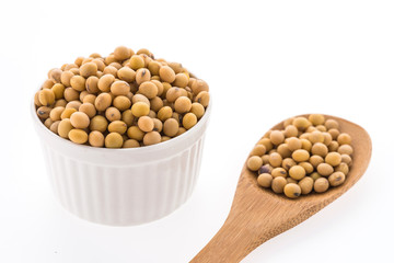 Soybean isolated on white background