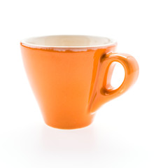 Orange mug isolated on white
