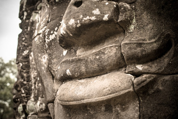 The mystery smile of Bayon temple in Siem Reap, Cambodia.