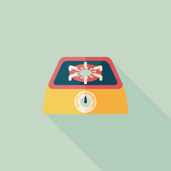 Kitchenware gas stove flat icon with long shadow,eps10