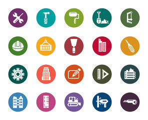 Buildings and Construction Color Icons