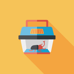 Pet beetle flat icon with long shadow,eps10