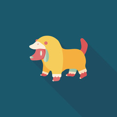 Pet Clothes flat icon with long shadow, eps10