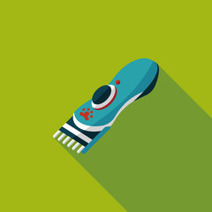 Pet shaving machine flat icon with long shadow,eps10