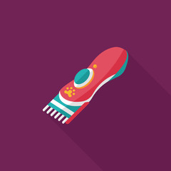 Pet shaving machine flat icon with long shadow,eps10