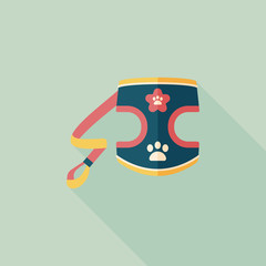 Pet Clothes flat icon with long shadow, eps10